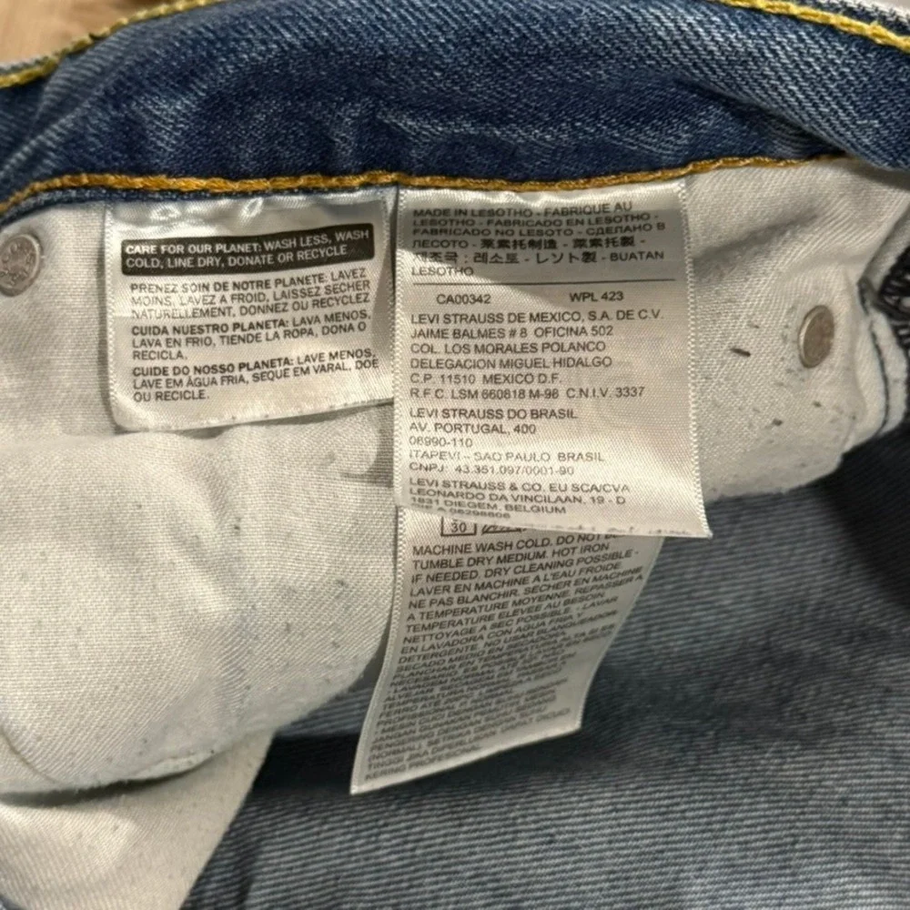 Levi's 505 Regular Fit Jeans Mens 32x32 Blue Straight Leg Denim 00505-4891